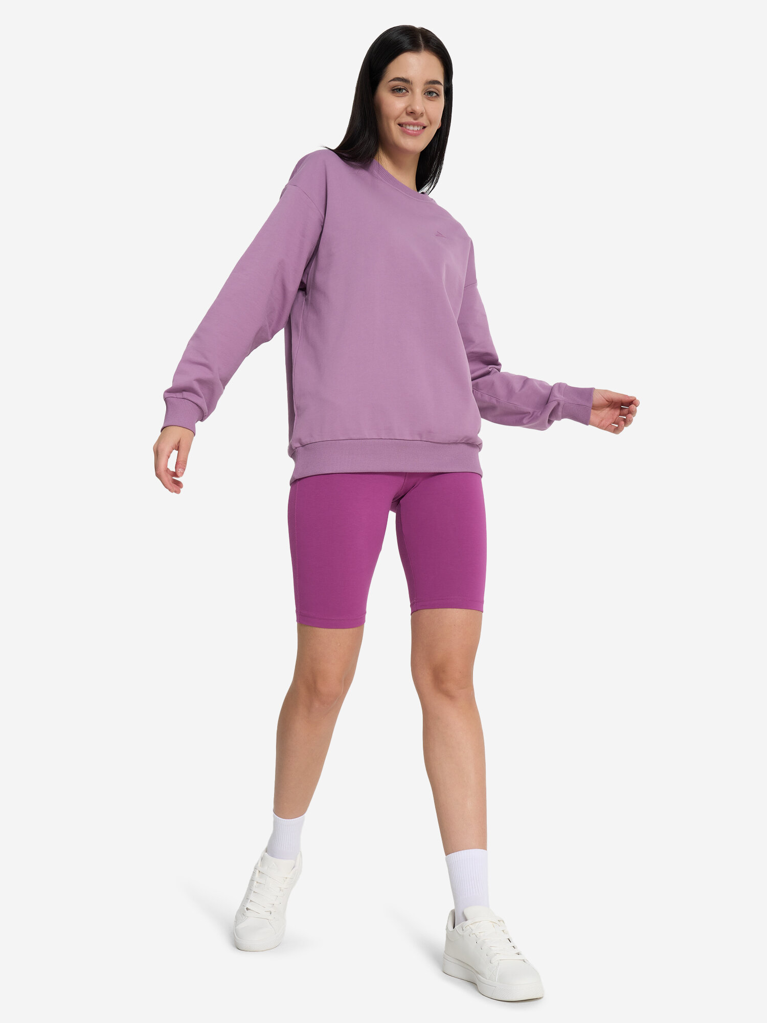 Свитшот Demix, размер 42-44, , фиолетовый — фото 1