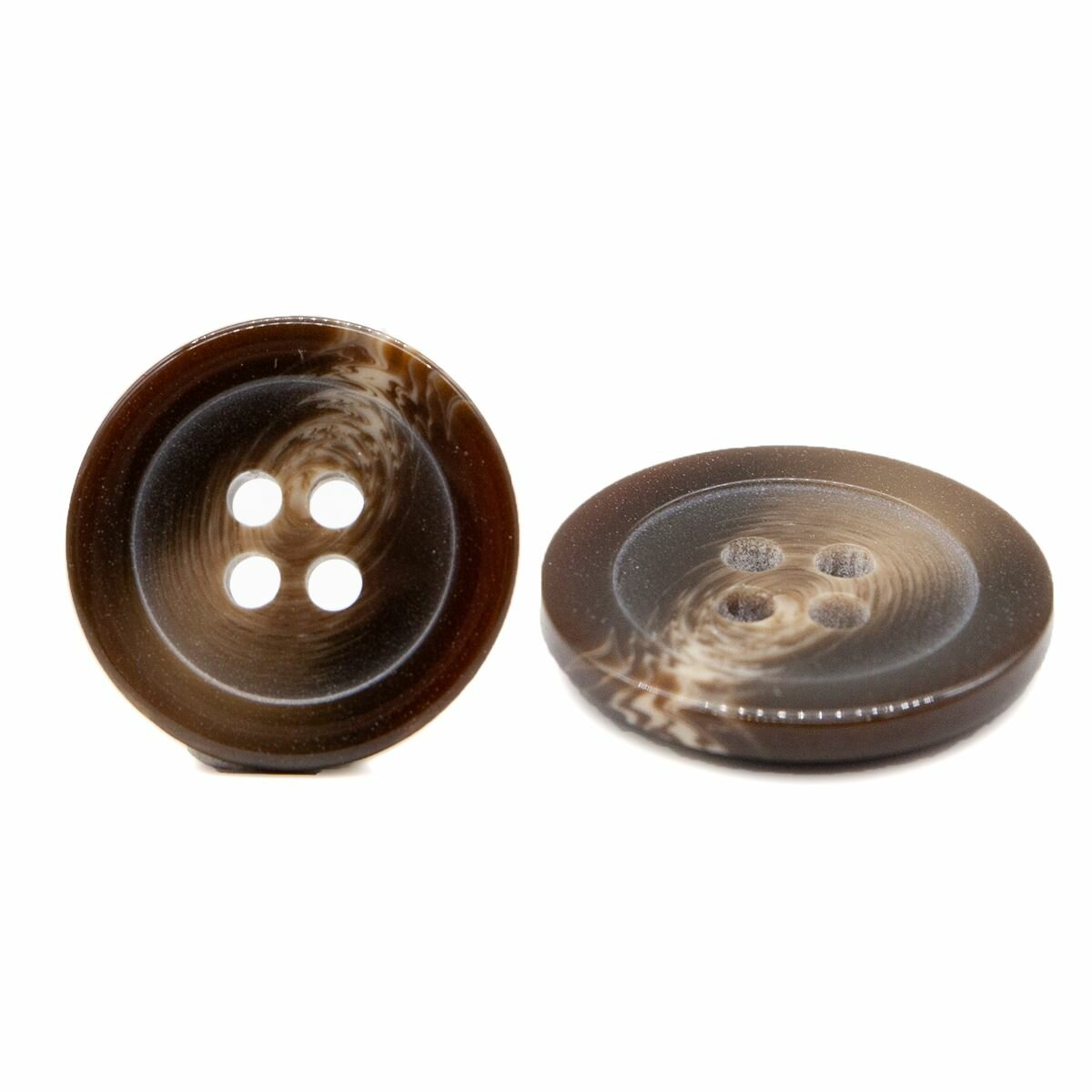 543294/4 40 Пуговица 40L (25мм) 4 прокола, пластик (5406 коричн./глянц.). 6шт/упак