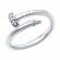 Кольцо Diamant online, серебро, 925 проба, родирование, фианит