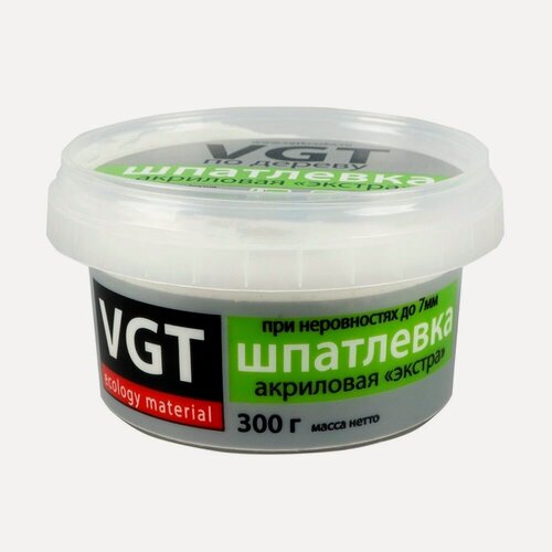 Изображение товара Шпатлевка акриловая по дереву VGT Экстра (0,3кг) дуб светло-серый