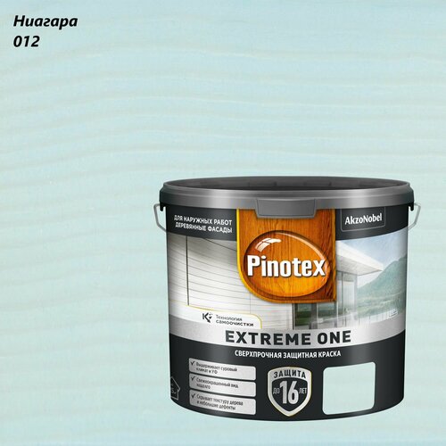 фото Краска сверхпрочная для деревянных фасадов pinotex extreme one (2,5л) ниагара 012