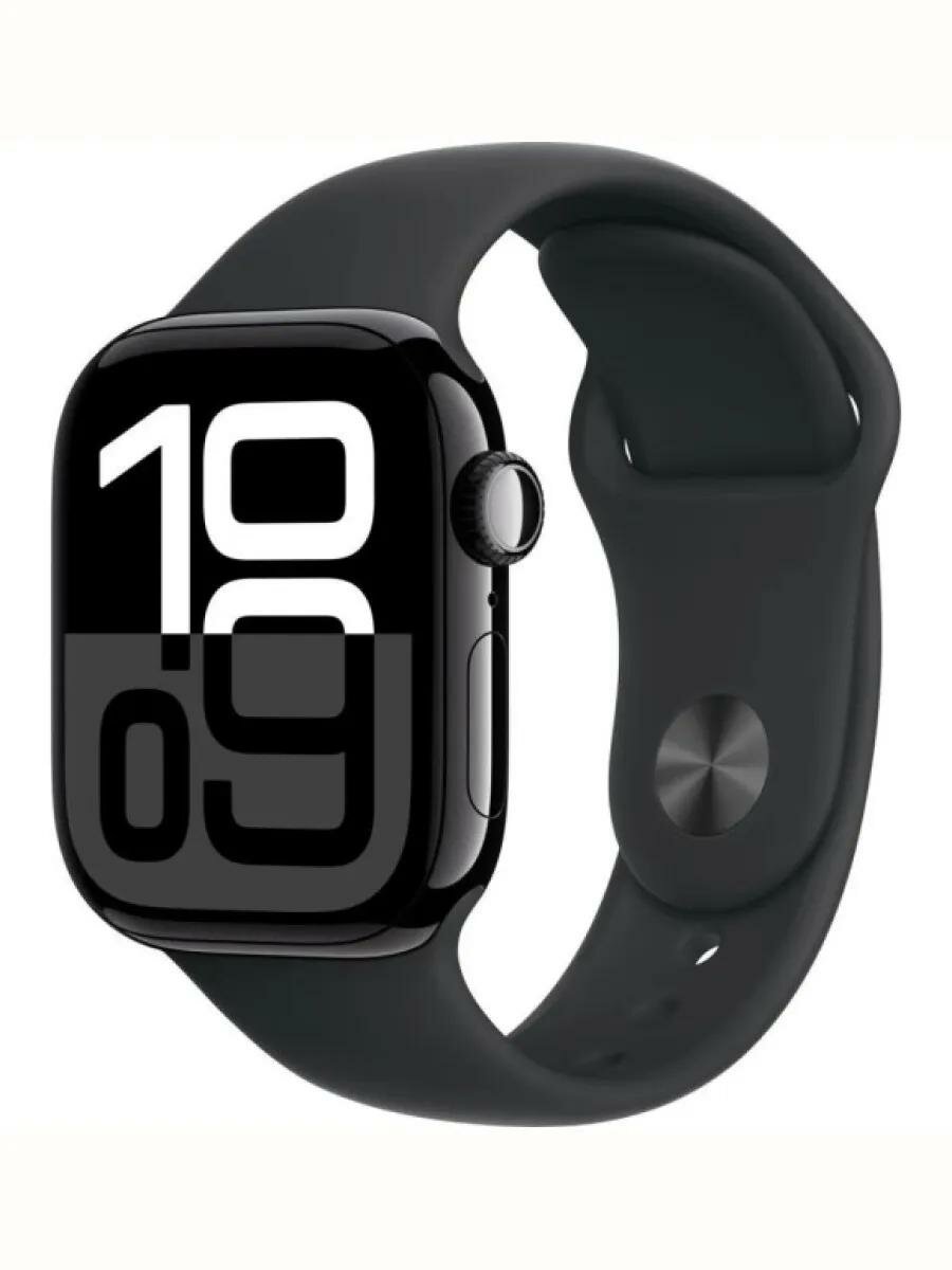 Apple Watch Series 10 46mm Midnight Aluminum Case with Sport Band S/M