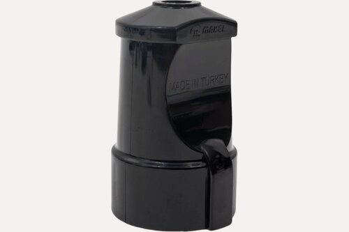 Изображение товара Makel 10054 Штепсельное гнездо без заземления черного цвета, компактное настенное решение