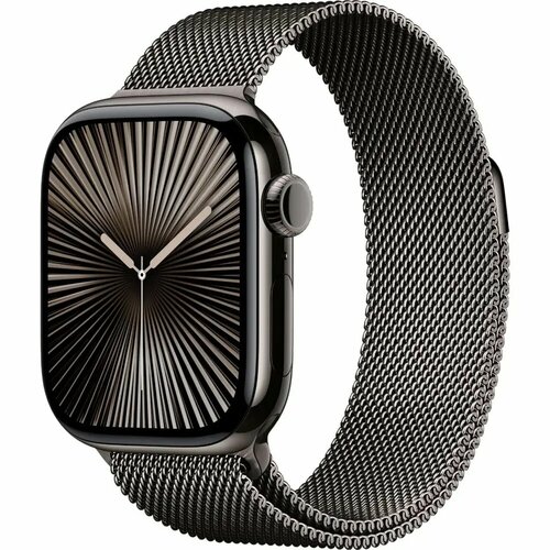 Умные часы Apple Watch S10 46 мм Slate Titanium case Титан цвета шифер Milanese Loop Миланский браслет ML 113990₽