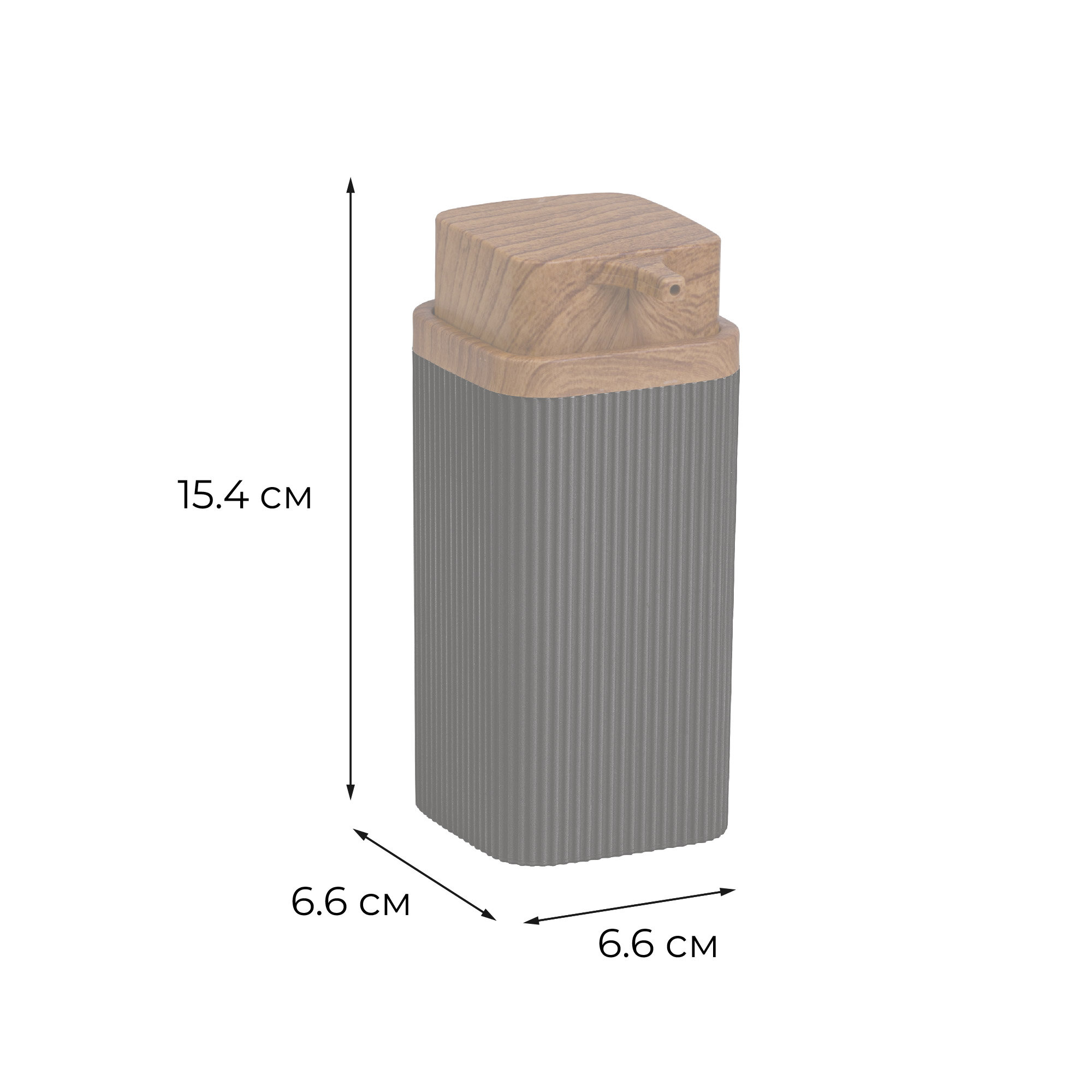 Дозатор для мыла Fixsen, SAND BLACK, черный, пластиковый, 300мл — фото 1