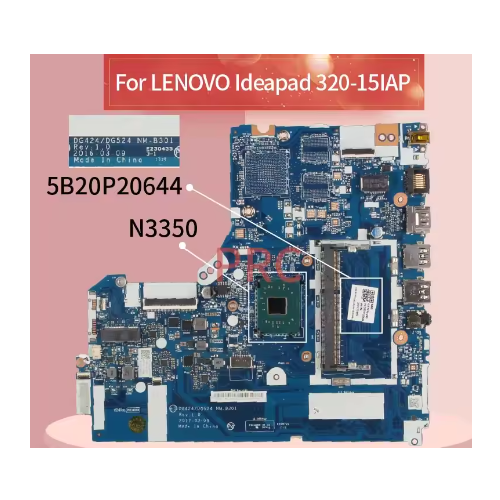 Для LENOVO Ideapad 320-15IAP Материнская плата ноутбука N3350 CPU DG424 DG524 NM-B301 UMA 3000₽