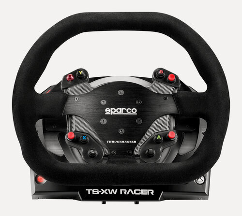 Изображение товара Руль игровой Thrustmaster TS-XW Sparco, виброотдача, обратная связь, проводное подключение, черный с педалями