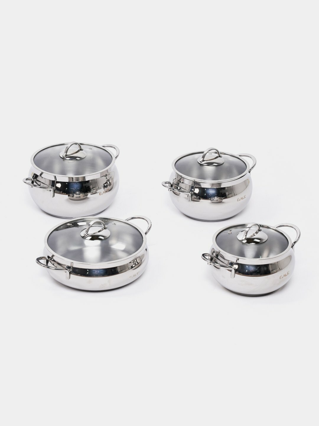 Набор кастрюль в форме чаши, 8 шт, O.M.S 1006 — фото 1