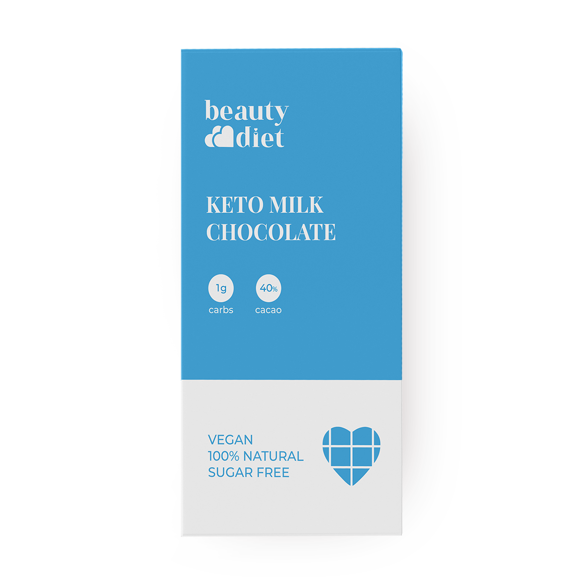 Шоколад молочный BeautyDiet Keto Milk Chocolate, без сахара, 20 г