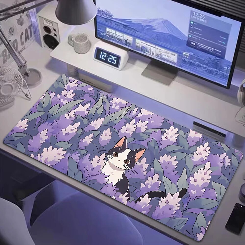 Коврик для мыши Kapalewaii аниме кошка Pink Cat (6) 800x400x2mm