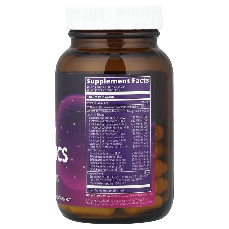 Картинки MRM Nutrition, Nutrition, пробиотики для ежедневной поддержки, 5 млрд клеток, 30 растительных капсул