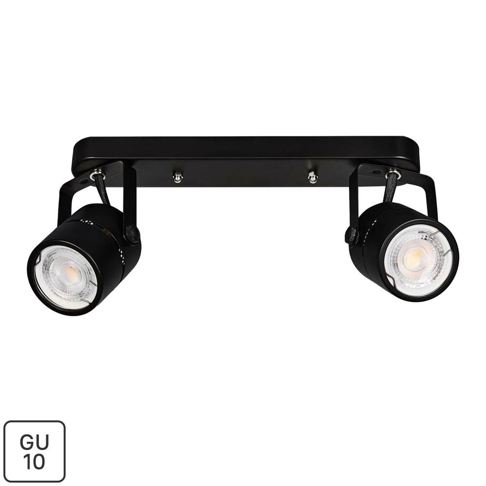 Спот поворотный Arte Lamp Mizar 2 лампы GU10 4 м² цвет черный