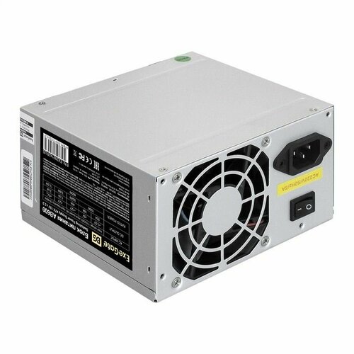 EXEGATE Блок питания EX292142RUS-PC Блок питания 600W AB600 ATX, PC, 8cm fan, 24pin, 4+4pin, PCI-E, 3xSATA, 2xIDE, кабель 220V в комплекте