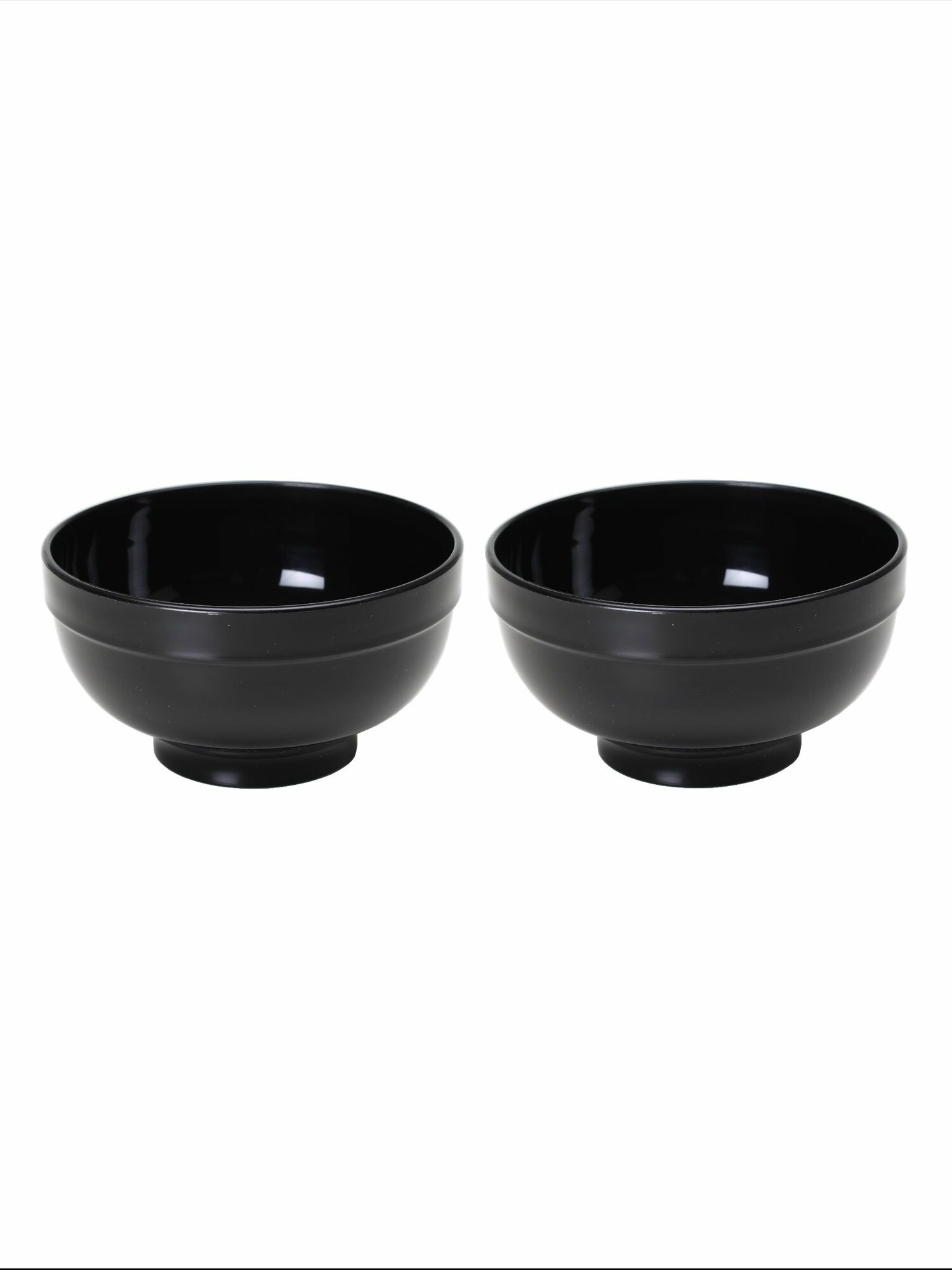 Набор пластиковых мисок Cosmoplast 0 7 л  2 штуки черные  Италия