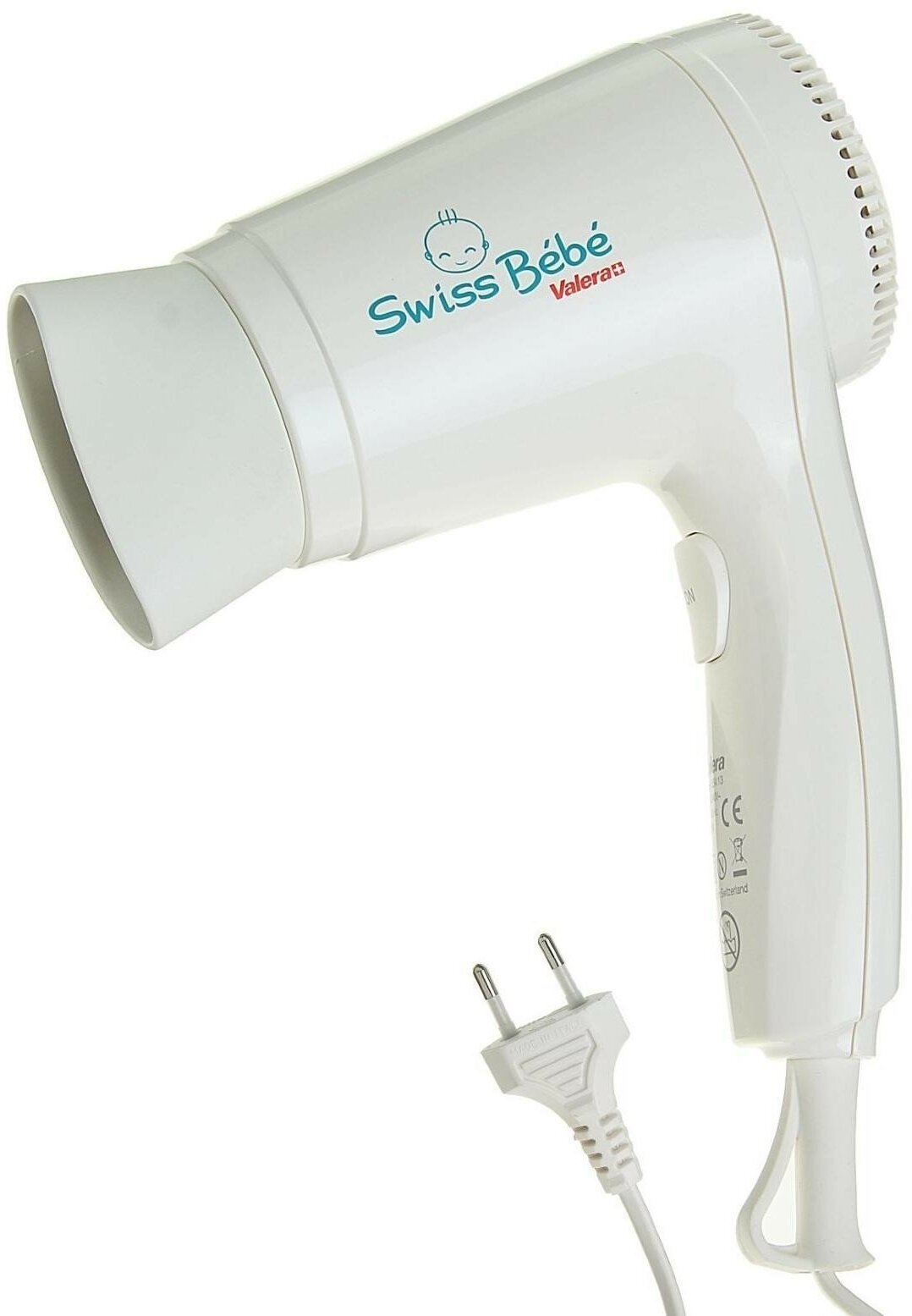 Фен VALERA Swiss Bebe 554.13, 500Вт, ионизация, петля для подвешивания, белый