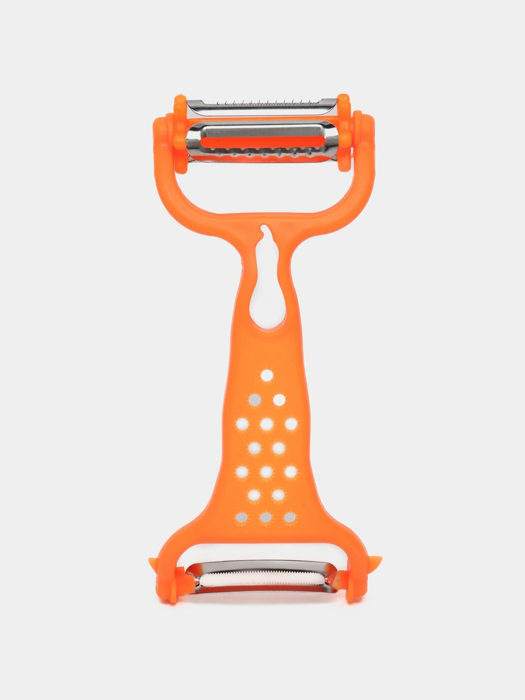 Терка многофункциональная и деревянная, для корейской морковки и овощей (Оранжевый)