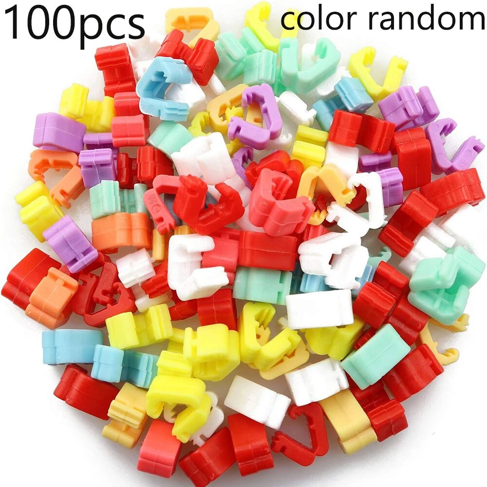 Зажимы для кабеля, 100шт, цвет: random