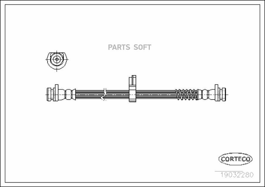 CORTECO 19032280 Тормозной шланг задний [270mm]