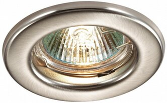Встраиваемый неповоротный светильник NOVOTECHCLASSIC 369703 1X50ВтXGX5.3; металл; серебро