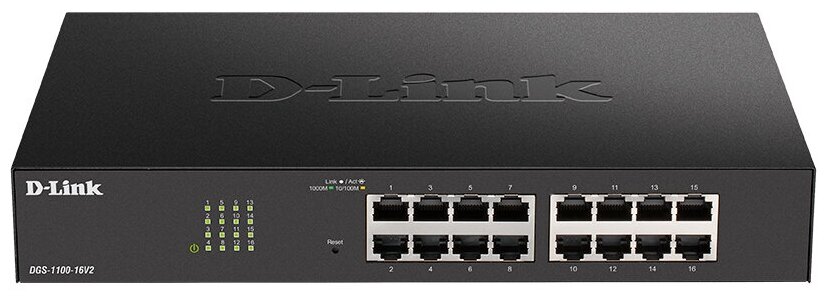 D-Link DGS-1100-16V2/A2A Настраиваемый L2 коммутатор c 16 портами 10/100/1000Base-T