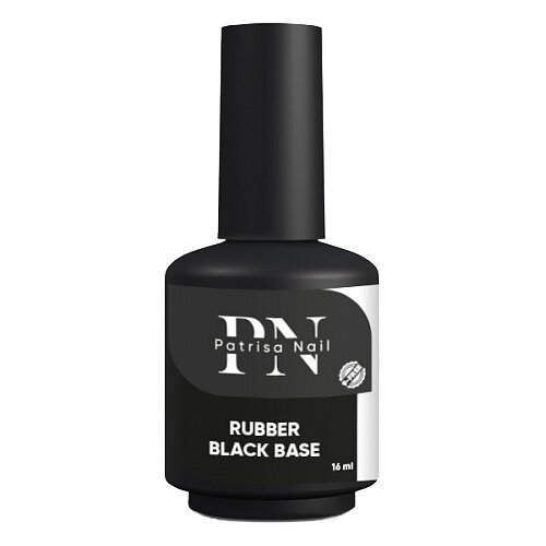 Patrisa Nail Базовое покрытие Rubber black base, черный, 16 мл patrisa nail базовое покрытие rubber bb base pure 8 мл 20 г