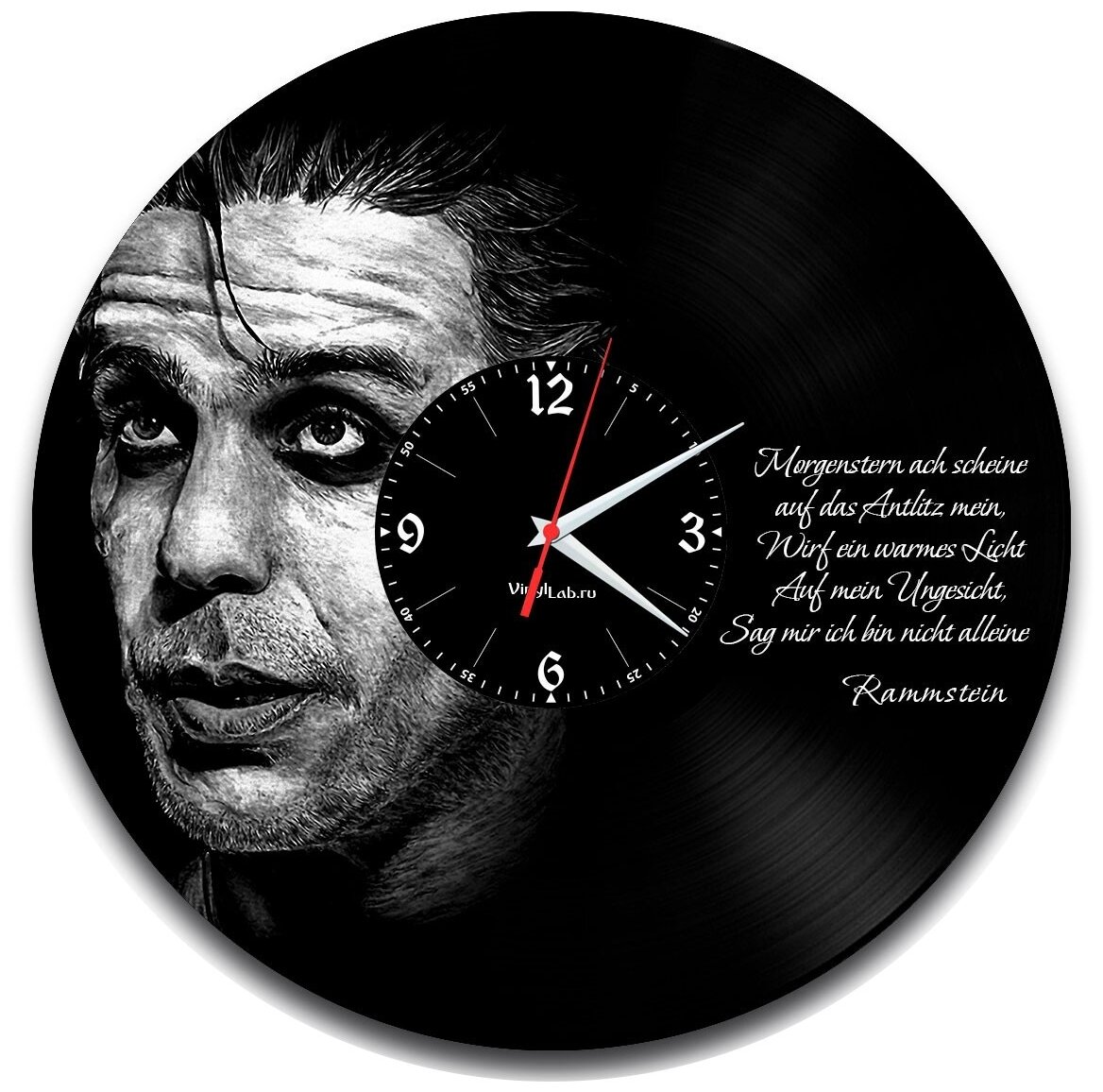 Часы из виниловой пластинки (c) VinylLab Тилль Линдеманн