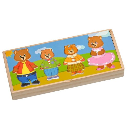 Рамка-вкладыш Мир деревянных игрушек Четыре медведя (Д165) рамка вкладыш история игрушек ulanik
