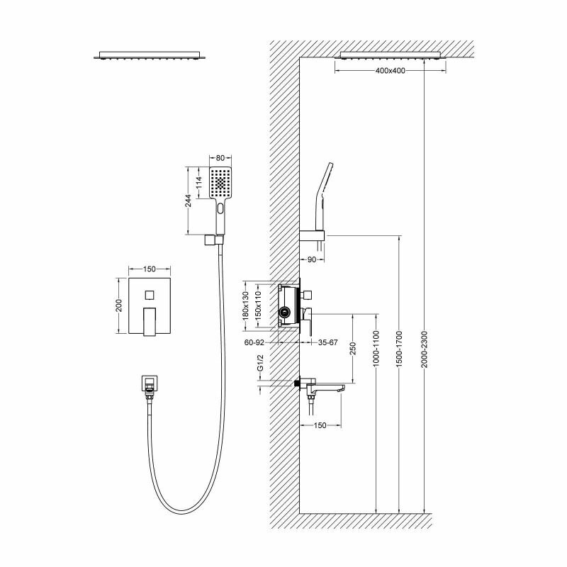 Душевая система Timo Selene хром SX-2039/00SM