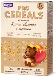 Каша Nutrilak молочная PROCEREALS овсяная с персиком, с 5 месяцев, 200 г