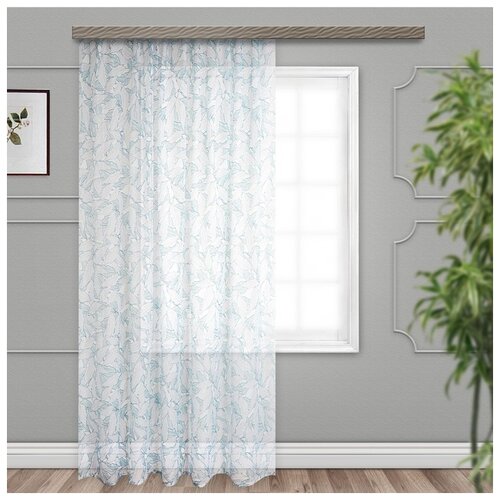 фото Штора witerra вуаль-печать, моне, 300*260 см, голубой, полиэстер 100%