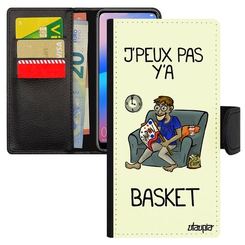фото Чехол книжка для телефона samsung galaxy a10, "не могу - смотрю баскетбол!" комикс болельщик utaupia