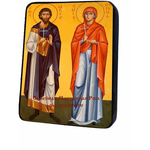 Освященная икона на дереве ручной работы - Владимирская Божья Матерь, арт И1075, 15х20х1,8 см