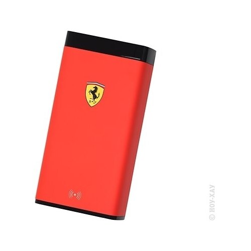 Внешний беспроводной аккумулятор Ferrari Wireless 10000 mAh 2 USB Rubber Red FESPBW10KRE 279900₽