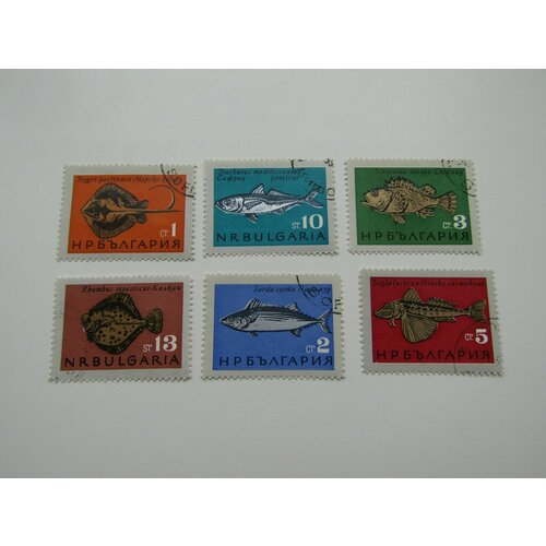 Марки. Флора и фауна. Рыбы. Болгария. 6 штук марки флора и фауна рыбы вьетнам 1980 8 штук
