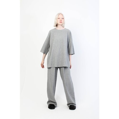 Комплект одежды RiONA, футболка и брюки, размер 164, серый