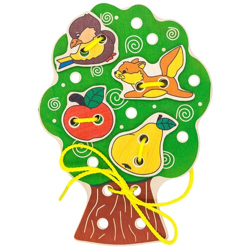 Развивающая игрушка Alatoys Дерево (ШД01), 6 дет., разноцветный развивающая игрушка alatoys часики кораблик 12 дет разноцветный