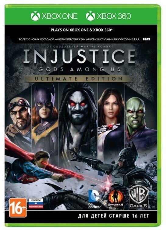 Injustice Gods Among Us Ultimate Edition Русские субтитры Видеоигра на диске Xbox 360