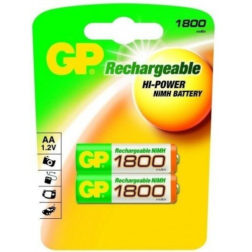 Аккумуляторы GP 180HC-UC2 1800мАч АА BL2 аккумулятор gp 230aahc aa nimh 2250mah 2шт gp 230hc uc2