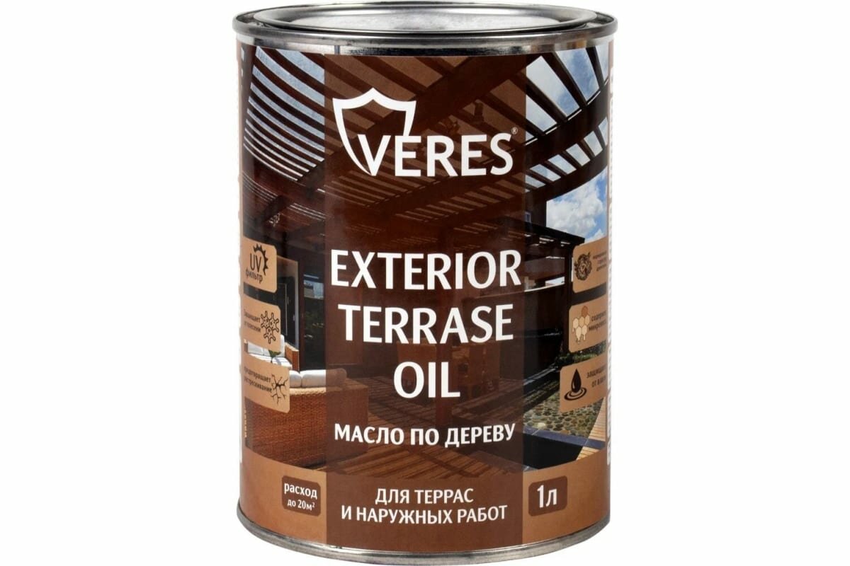 VERES Масло для дерева exterior terrase oil, 1 л, палисандр 255544