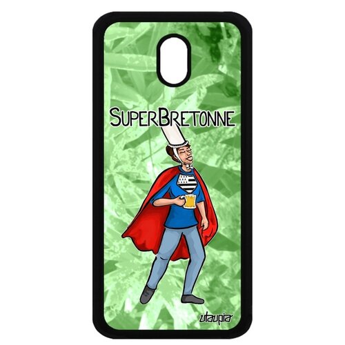 фото Чехол для смартфона galaxy j3 2017, "супербретонка" комикс франция utaupia