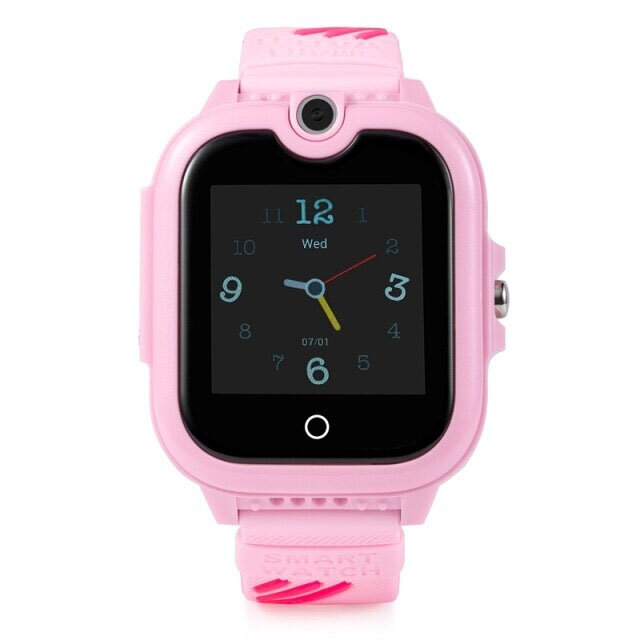 Детские умные часы Smart Baby Watch Wonlex KT13 GPS, WiFi, камера, розовые (водонепроницаемые)