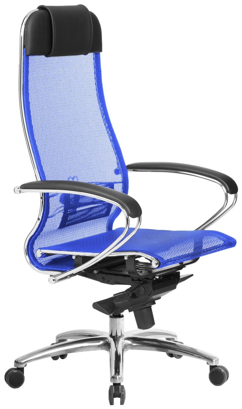 Кресло руководителя метта Samurai S-1.04, Синий - фотография № 2