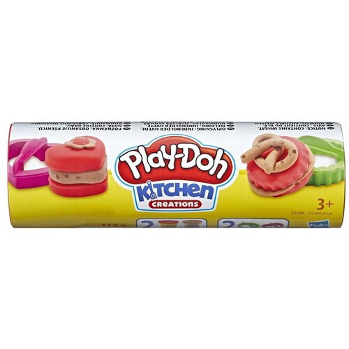 Масса для лепки Play-Doh Мини-сладости красный и коричневый (E5205/Е5100) 2 цв. пластилин play doh мини сладости голубой и белый e5206 е5100 3 цв