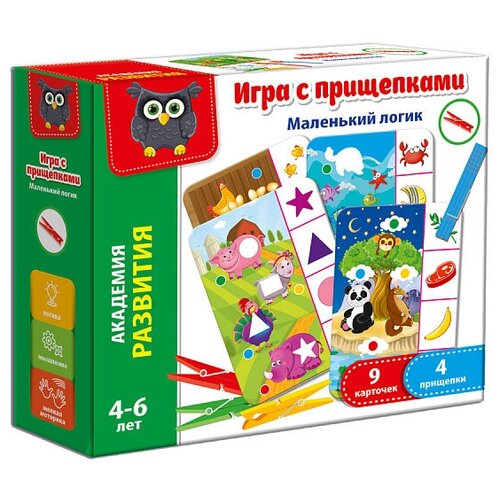 Настольная игра Vladi Toys Маленький логик VT5303-03 игра шнуровка vladi toys с липучками fisher price времена года vt5303 17