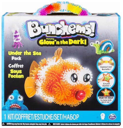 Конструктор Bunchems Glow’n The Dark 6028258 Подводный мир, 213 дет.