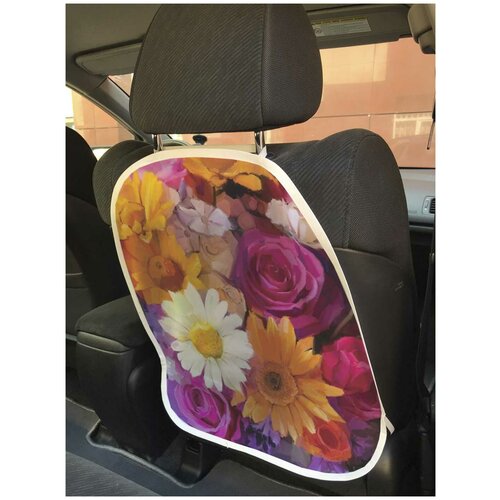 фото Защитная накидка joyarty "осенний букет" на спинку автомобильного сидения