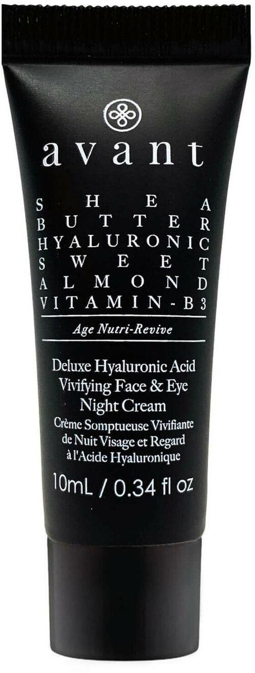 Ночной крем для лица и глаз мини-формат AVANT Shea Butter Hyaluronic Sweet Almond Vitamin-B3 vivifying face & eye night cream 10ml