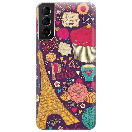 Чехол - накладка ArtColor для Samsung Galaxy S21 Plus с принтом Love in Paris чехол накладка artcolor для samsung galaxy s10e с принтом love in paris