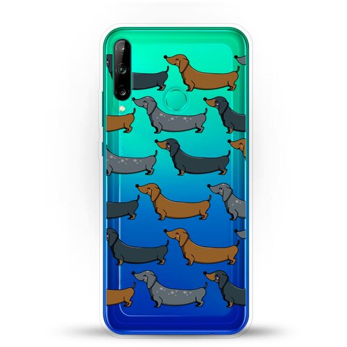 фото Силиконовый чехол узор из такс на huawei p40 lite e andy & paul