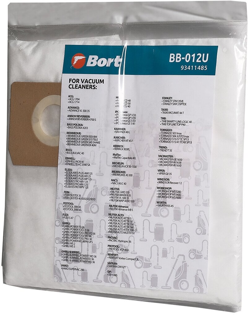 Комплект мешков - пылесборников Bort BB-012U - фотография № 2